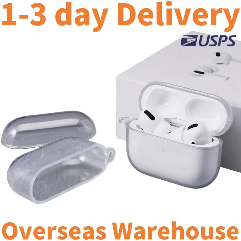 USA Stock for Apple Airpods Pro 2 Earphone 3Rd 5 Airpod 4 6 Earphones 3 Solid Silicone Cute Protective Headphone Cover Apple Wireless Charging 3Nd Airpod Anc Case